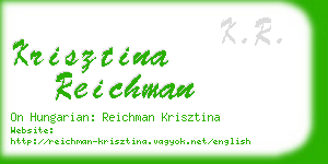 krisztina reichman business card